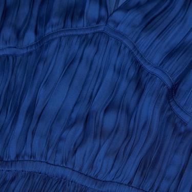  The Kooples Kadın Pileli V Yaka Mavi Elbise