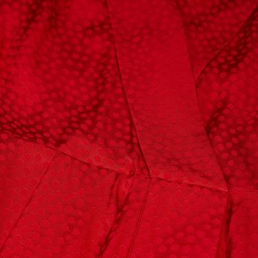  KIRMIZI PUANTİYELİ V YAKA KIRMIZI ELBİSE