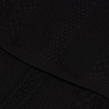  KADIN DESENLİ SİYAH ÖRGÜ ELBİSE