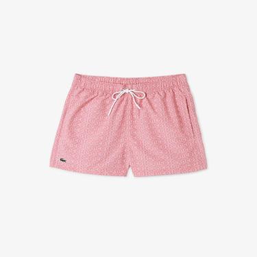  Erkek Desenli Pembe Mayo Şort
