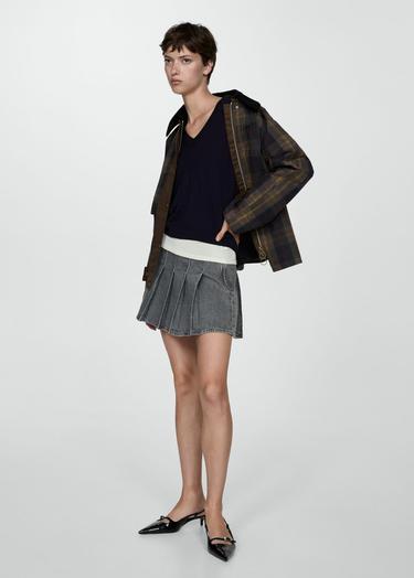  Mango Kadın V Yaka Ince Triko Kazak Lacivert