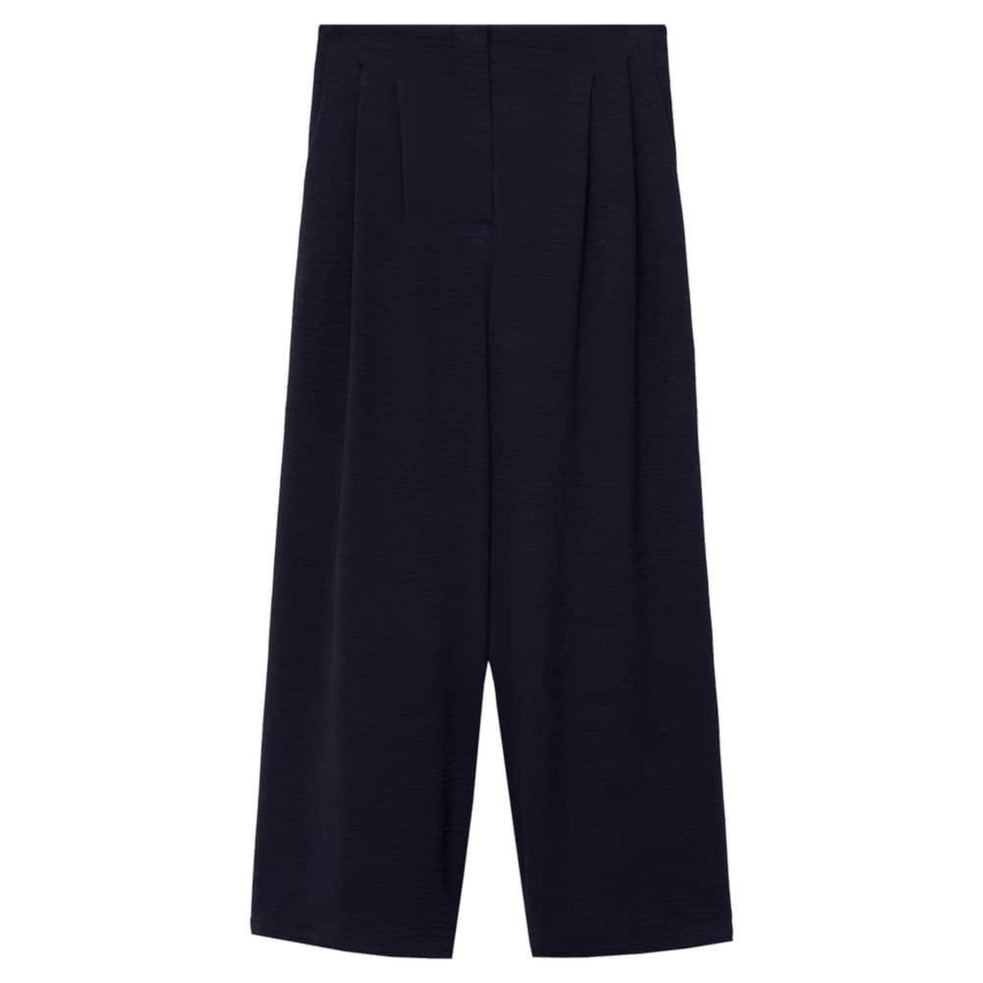 Mango Kadın Wideleg Dokuma Pantolon Lacivert