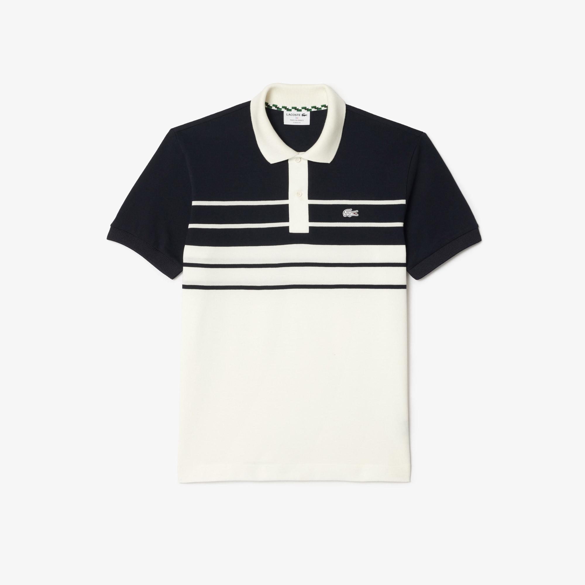 Lacoste L.12.12 Erkek Classic Fit Renk Bloklu Beyaz Polo