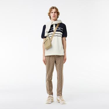  L.12.12 Erkek Classic Fit Renk Bloklu Beyaz Polo