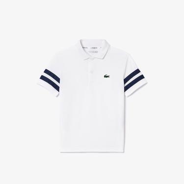  Çocuk Renk Bloklu Beyaz Polo