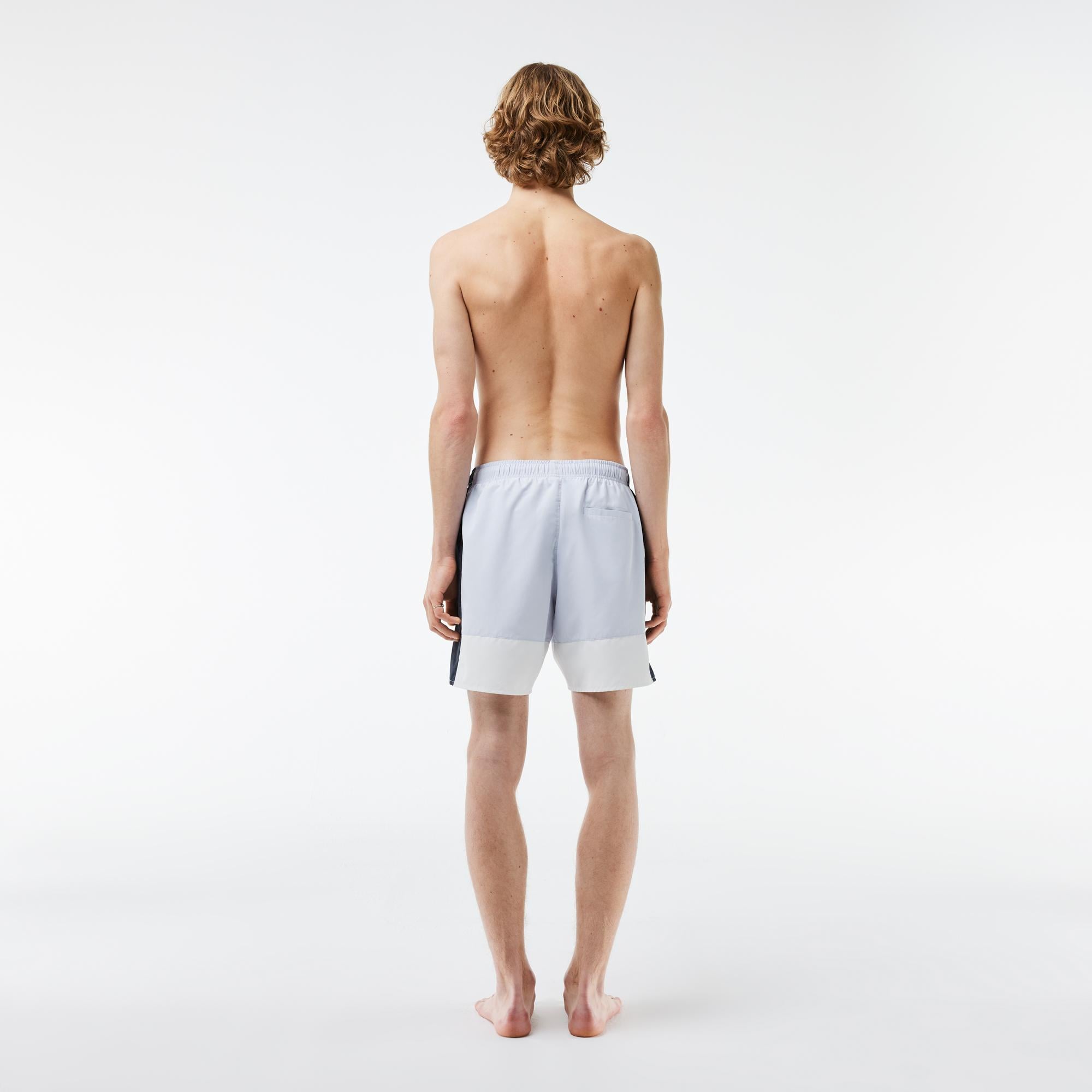 Erkek Renk Bloklu Renkli Mayo Şort