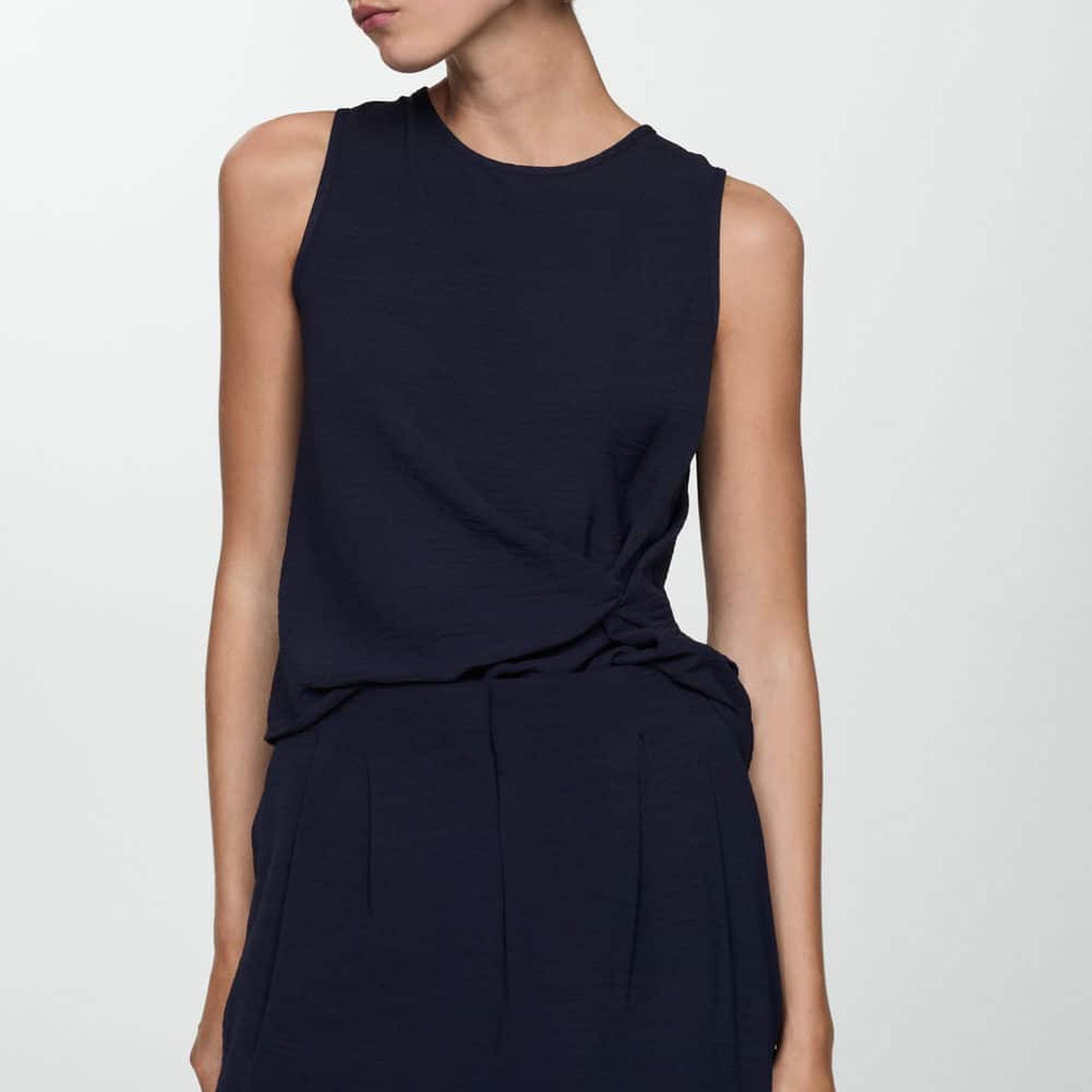 Mango Kadın Wideleg Dokuma Pantolon Lacivert