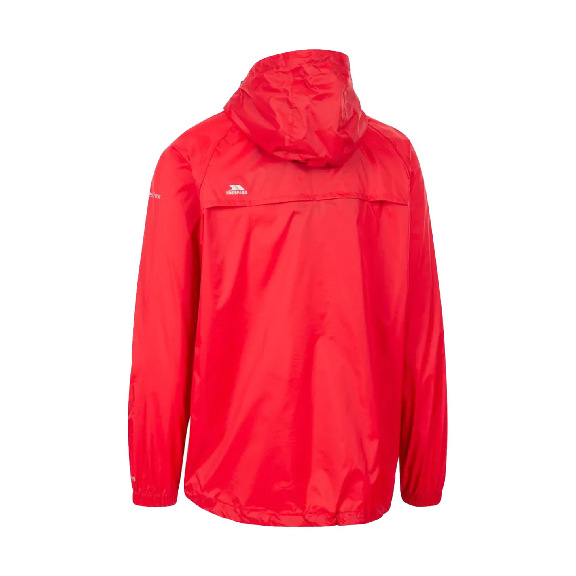 Trespass Qikpac Jacket - Unisex Packaway Unisex Siyah Yağmurluk