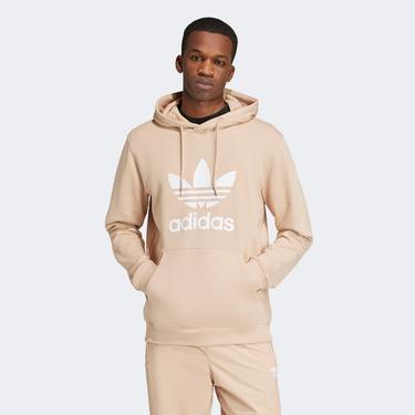  adidas Adıcolor Classıcs Trefoıl Kapüşonlu Erkek Bej Sweatshirt