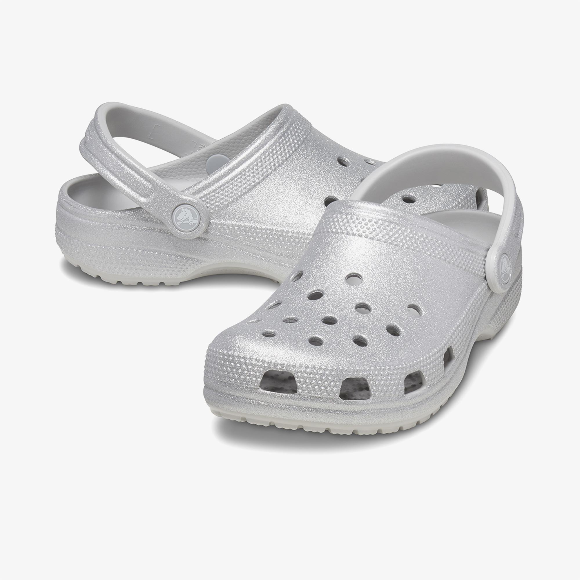 Crocs Classic Glitter Kadın Gri Terlik