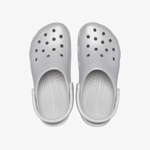  Crocs Classic Glitter Kadın Gri Terlik