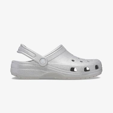  Crocs Classic Glitter Kadın Gri Terlik