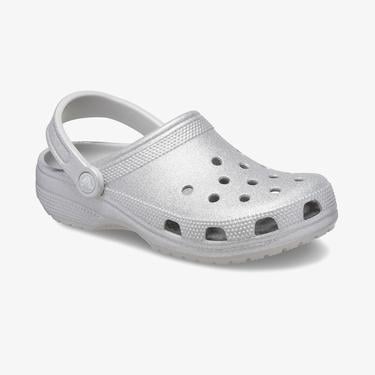  Crocs Classic Glitter Kadın Gri Terlik