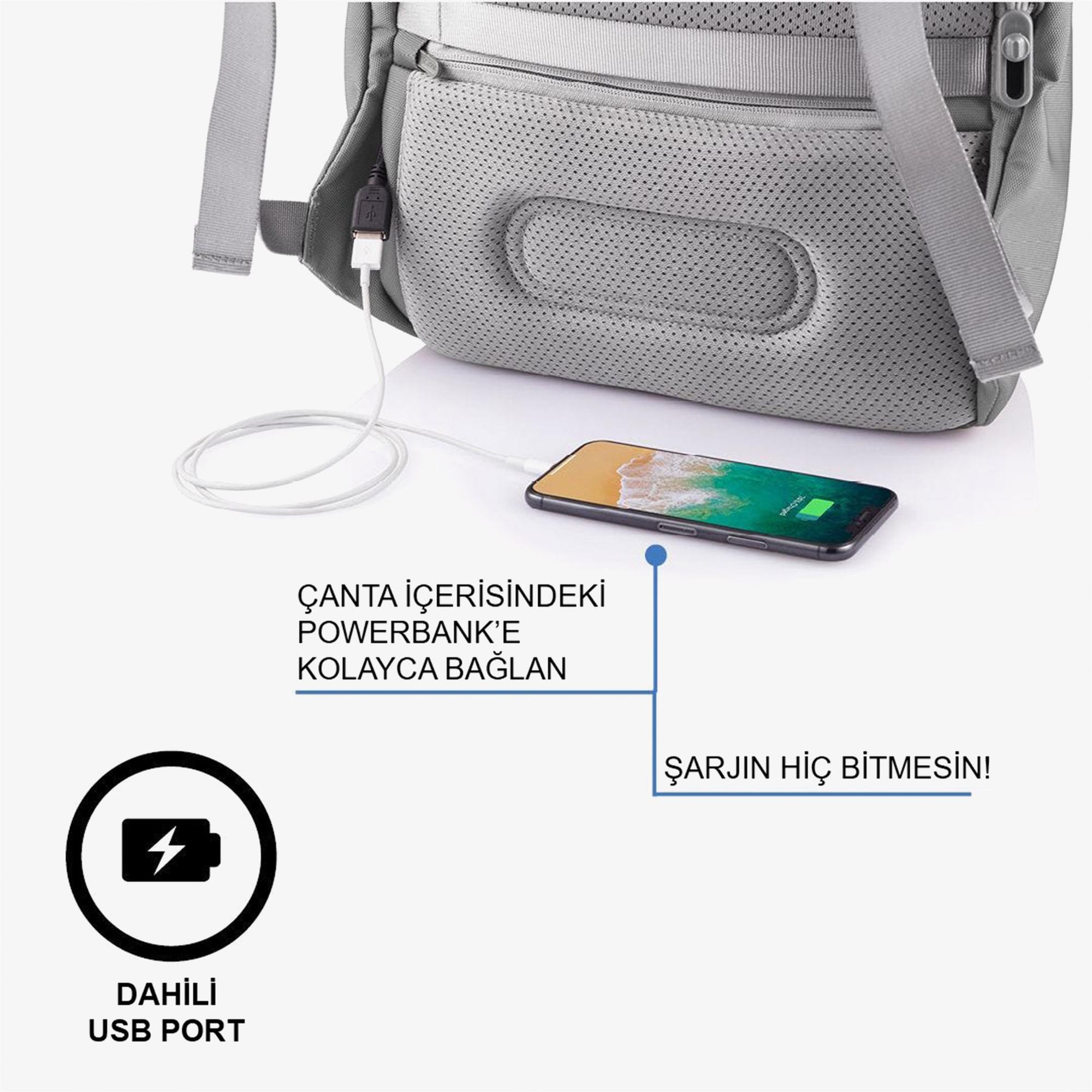 XD Design Bobby Soft Anti Theft Unisex Gri Sırt Çantası