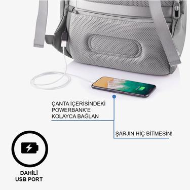  XD Design Bobby Soft Anti Theft Unisex Gri Sırt Çantası