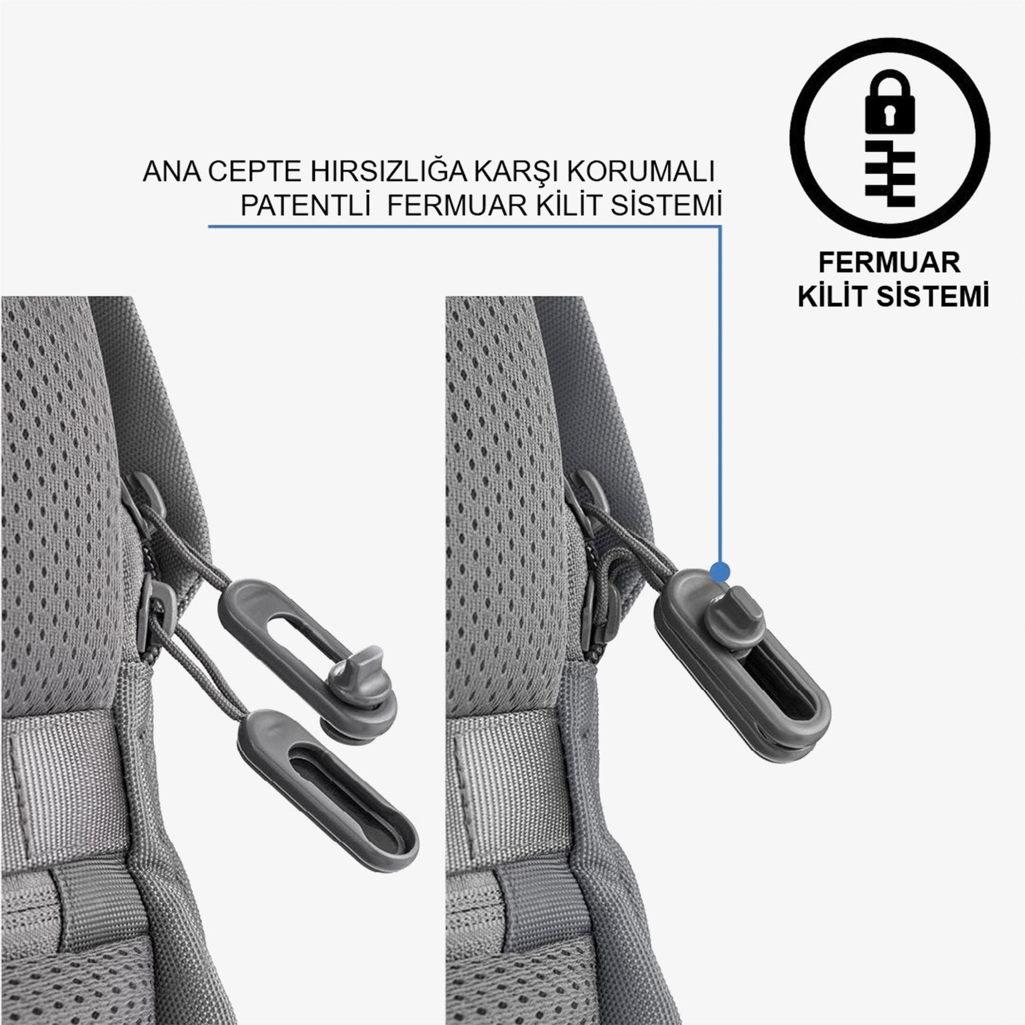 XD Design Bobby Soft Anti Theft Unisex Gri Sırt Çantası