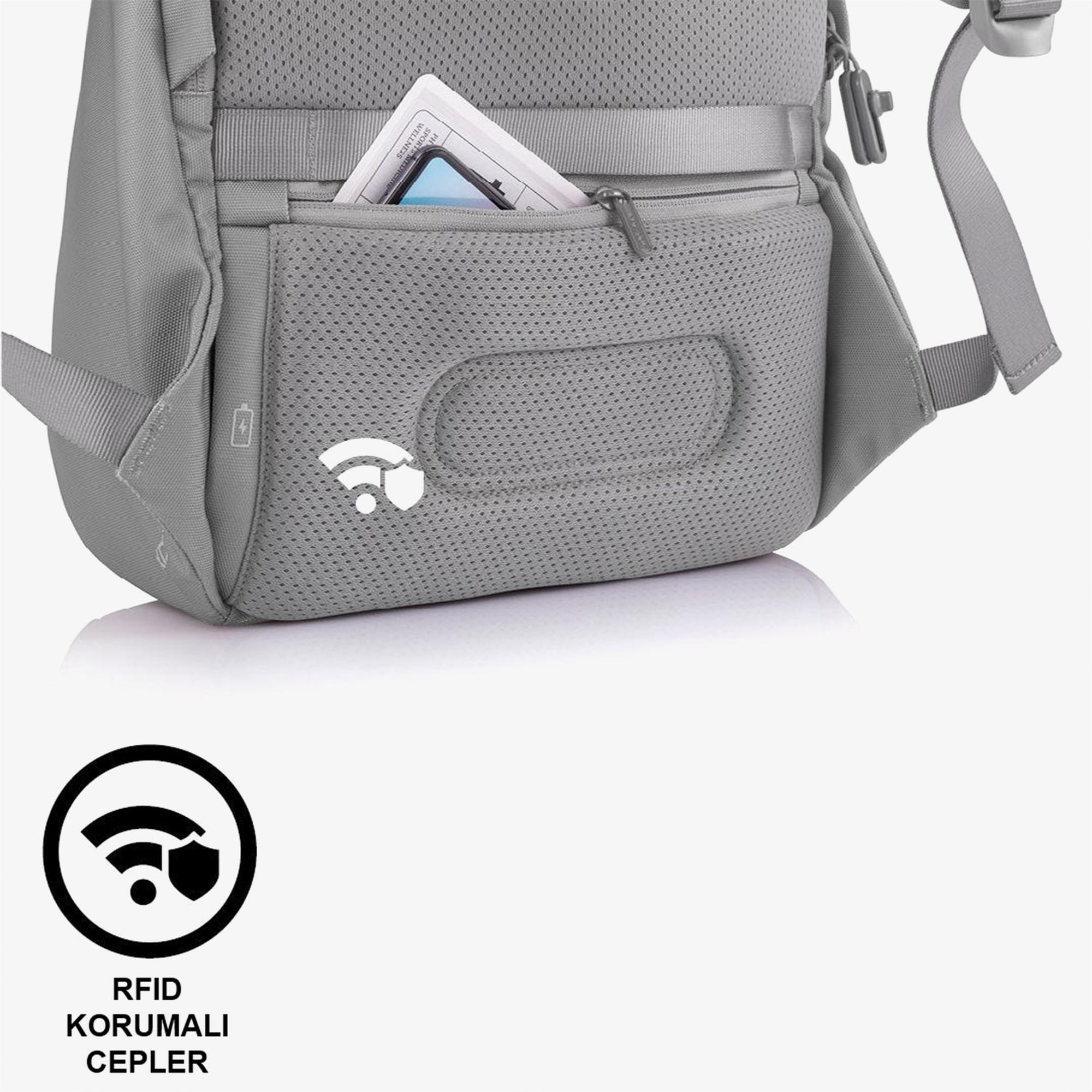 XD Design Bobby Soft Anti Theft Unisex Gri Sırt Çantası