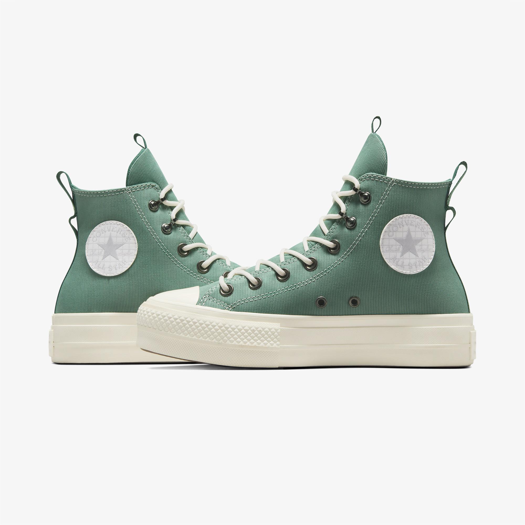 Converse Chuck Taylor All Star Lift Play On Unisex Yeşil Platform Sneaker