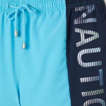  Nautica Erkek Mavi Baskılı Deniz Şortu