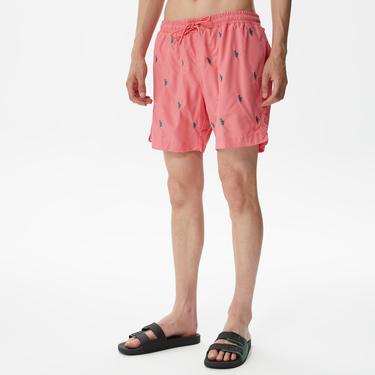  Nautica Erkek Pembe Desenli Mayo Şort