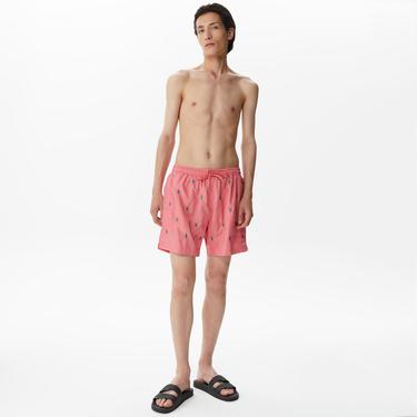  Nautica Erkek Pembe Desenli Mayo Şort