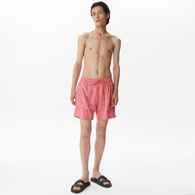  Nautica Erkek Pembe Desenli Mayo Şort