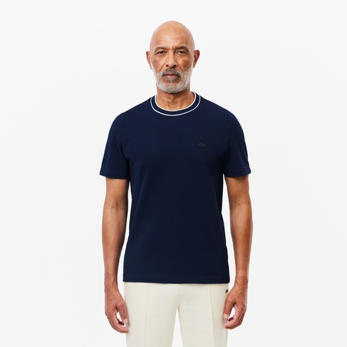  Lacoste Erkek Regular Fit Bisiklet Yaka Lacivert T-Shirt