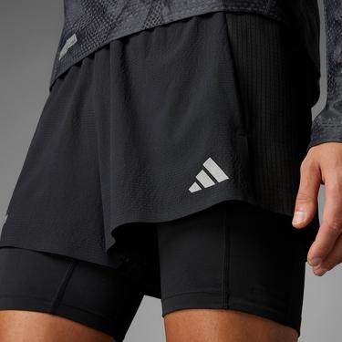  adidas Ultimate 2in1 Erkek Siyah Koşu Şortu