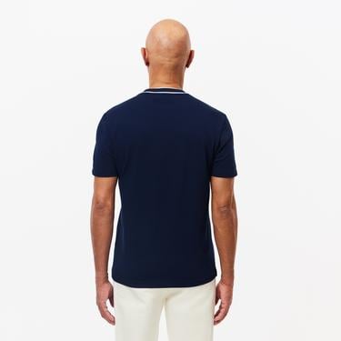  Lacoste Erkek Regular Fit Bisiklet Yaka Lacivert T-Shirt