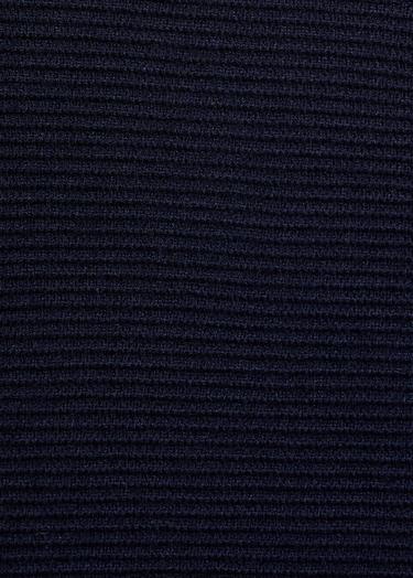  Mango Kadın Kontrast Çizgili Kısa Kollu Kazak Lacivert