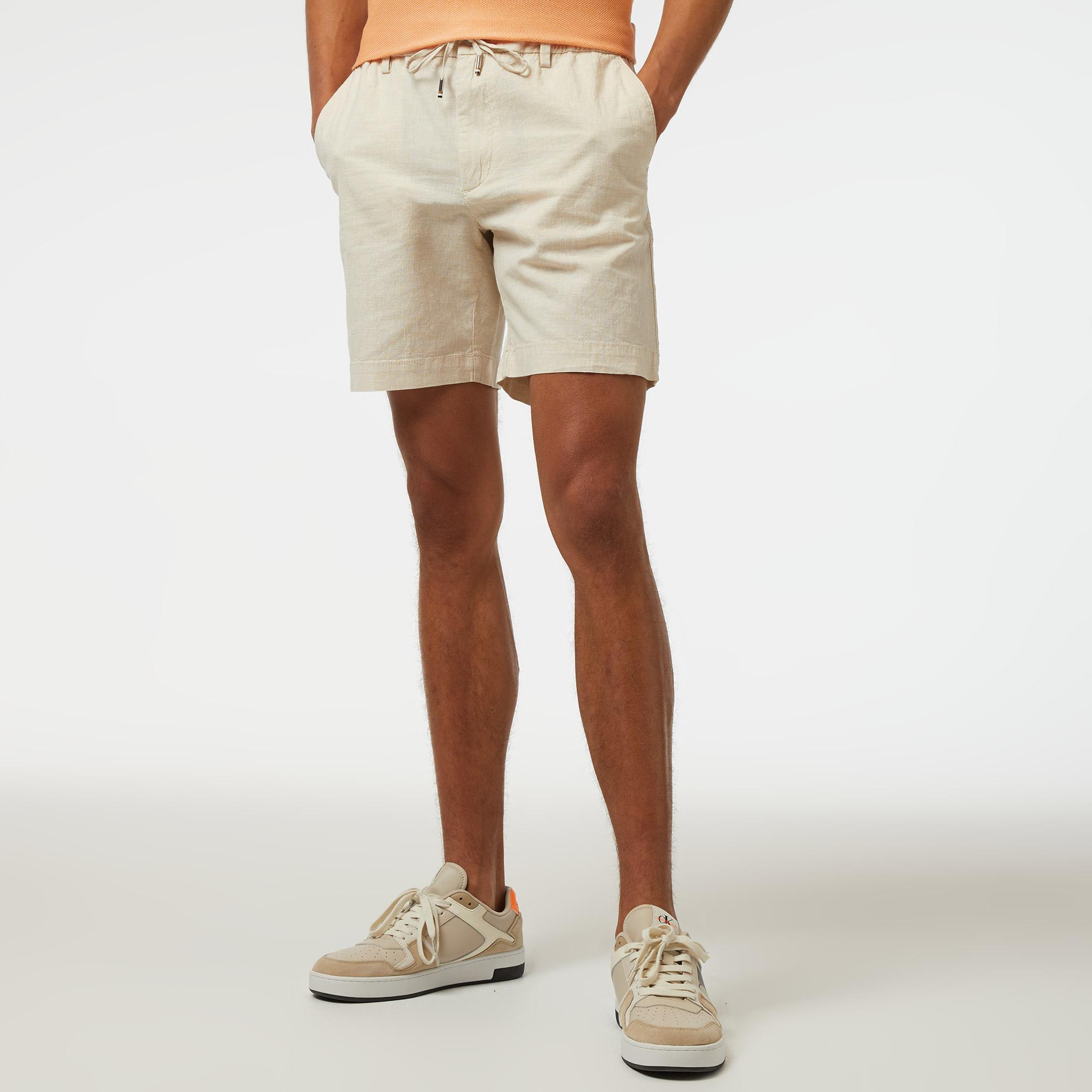 Boss Kane-Ds-Shorts Erkek Bej Şort