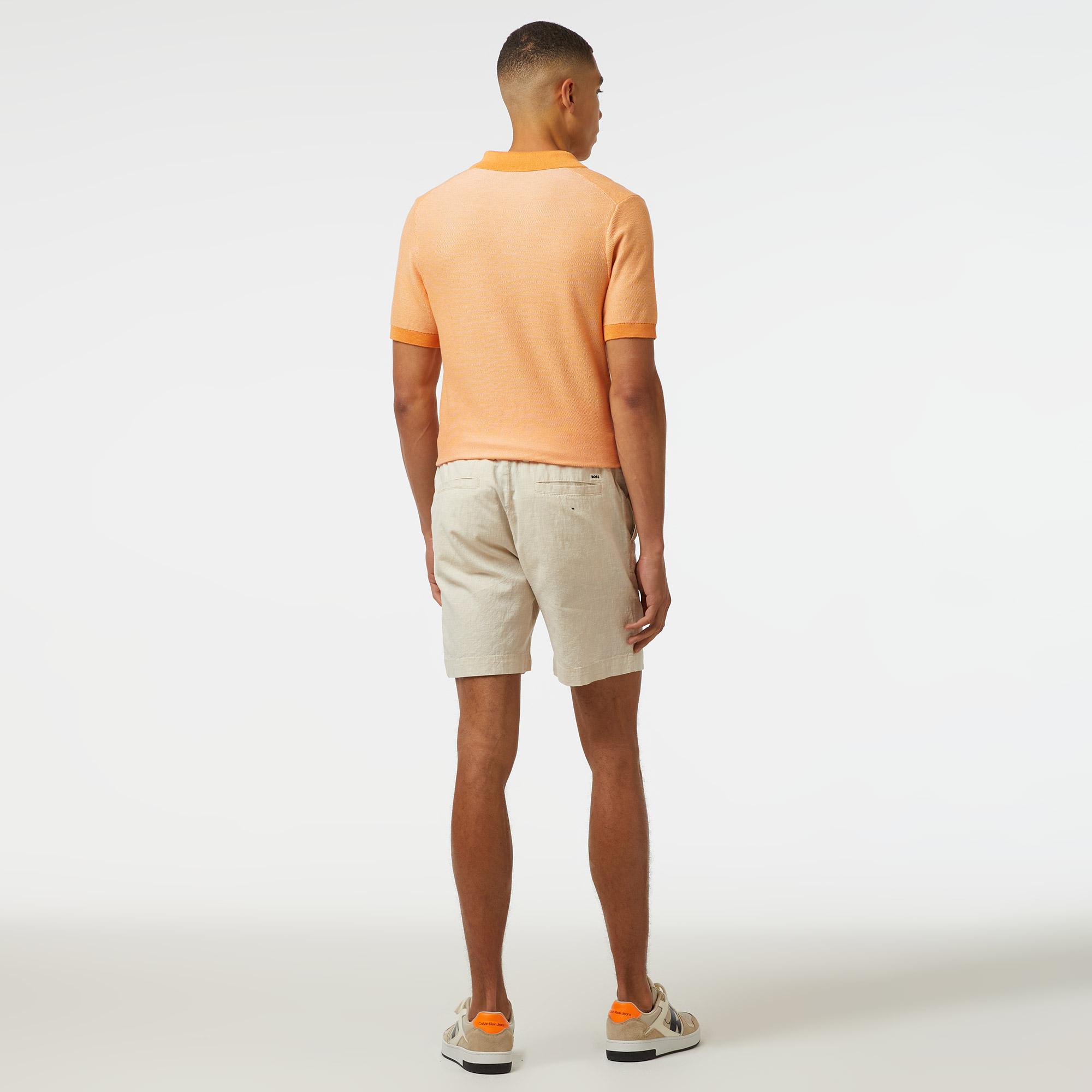 Boss Kane-Ds-Shorts Erkek Bej Şort