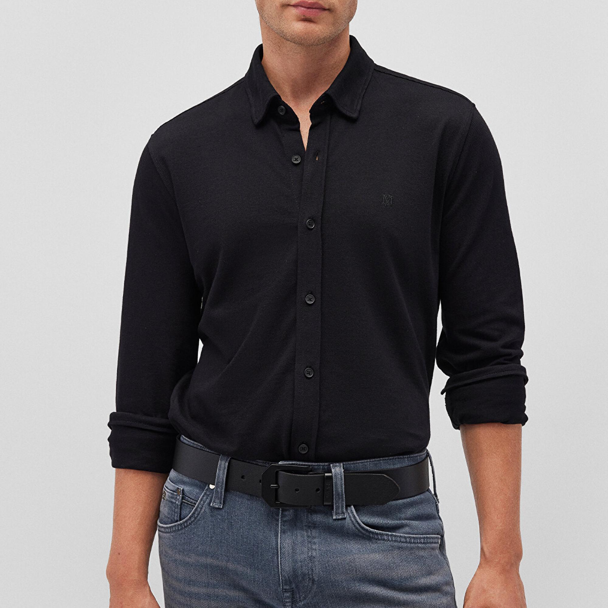 Mavi Siyah Deri Kemer 0911647-900