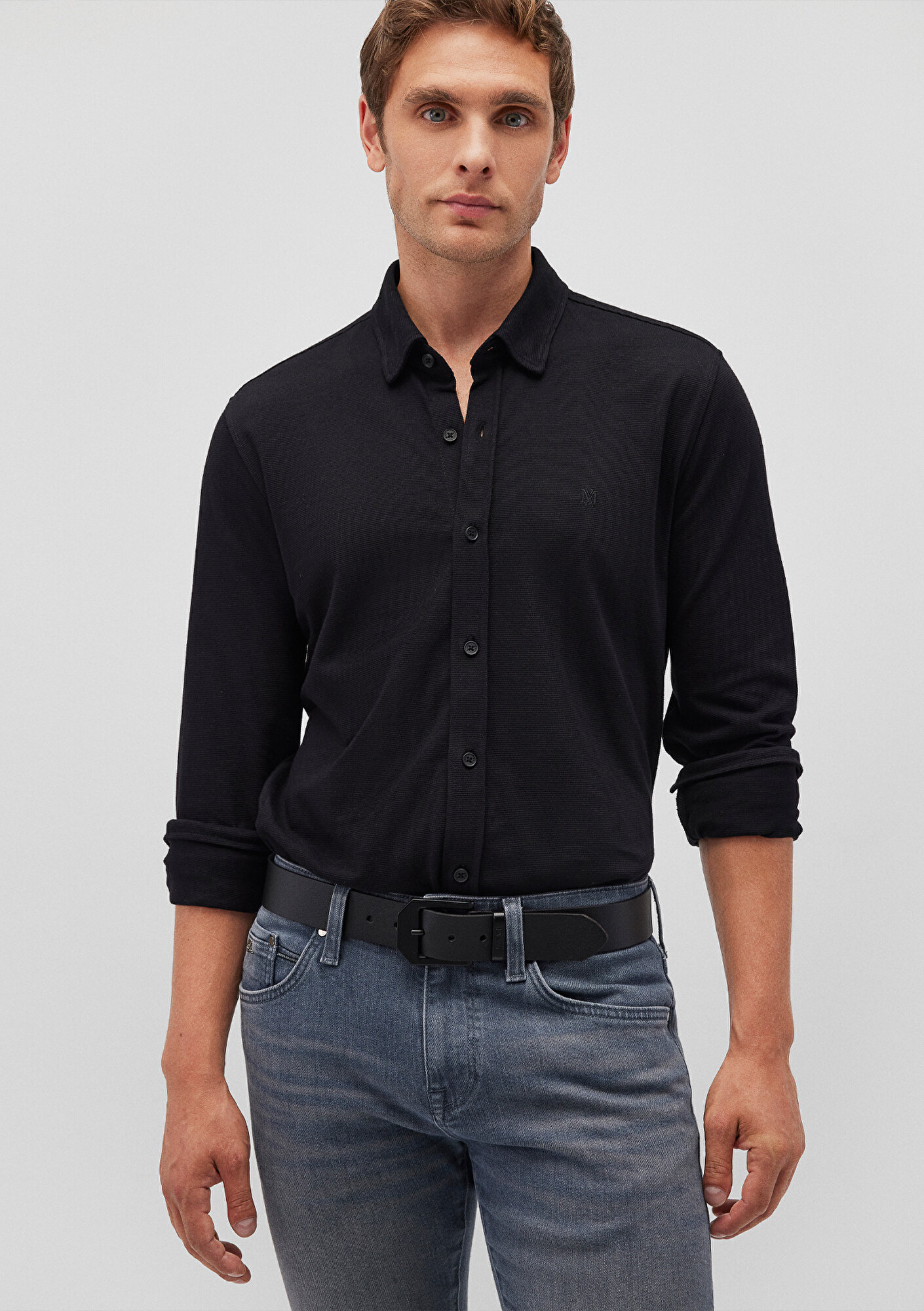  Mavi Siyah Deri Kemer 0911647-900