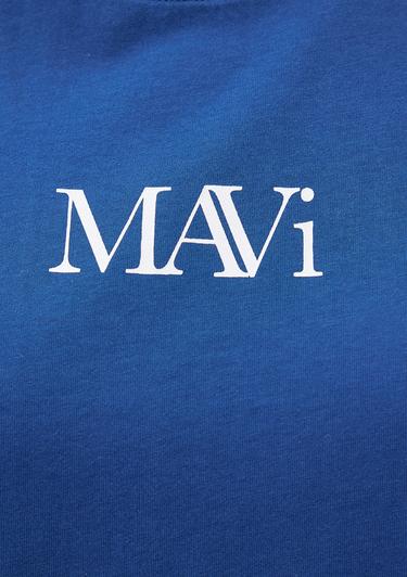  Mavi Mavi Logo Baskılı Lacivert Tişört Regular Fit / Normal Kesim 1611594-82625