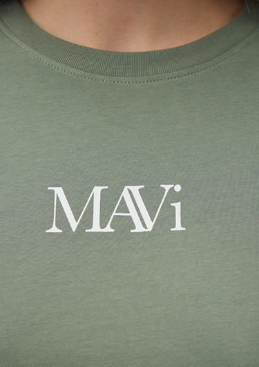  Mavi Mavi Logo Baskılı Yeşil Tişört Regular Fit / Normal Kesim 1611594-81976