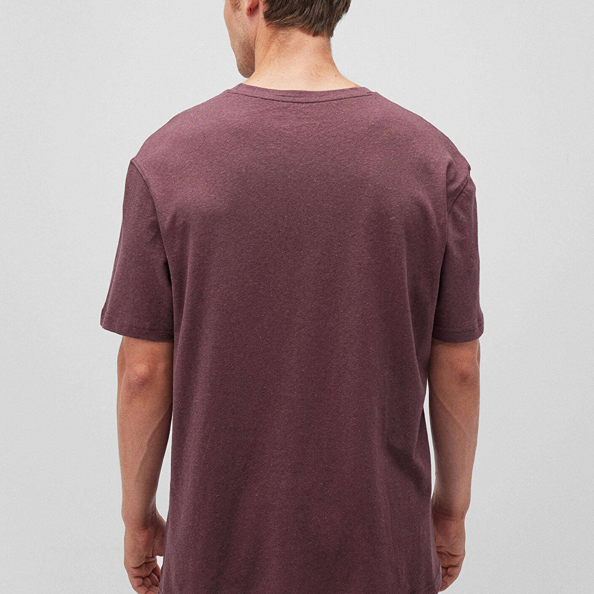 Mavi Kahverengi Basic Tişört Loose Fit / Bol Rahat Kesim 0612228-70260