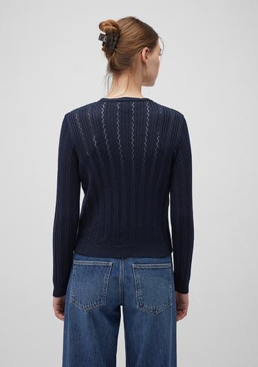  Mavi Düğmeli Lacivert Hırka Fitted / Vücuda Oturan Kesim 1710488-86623