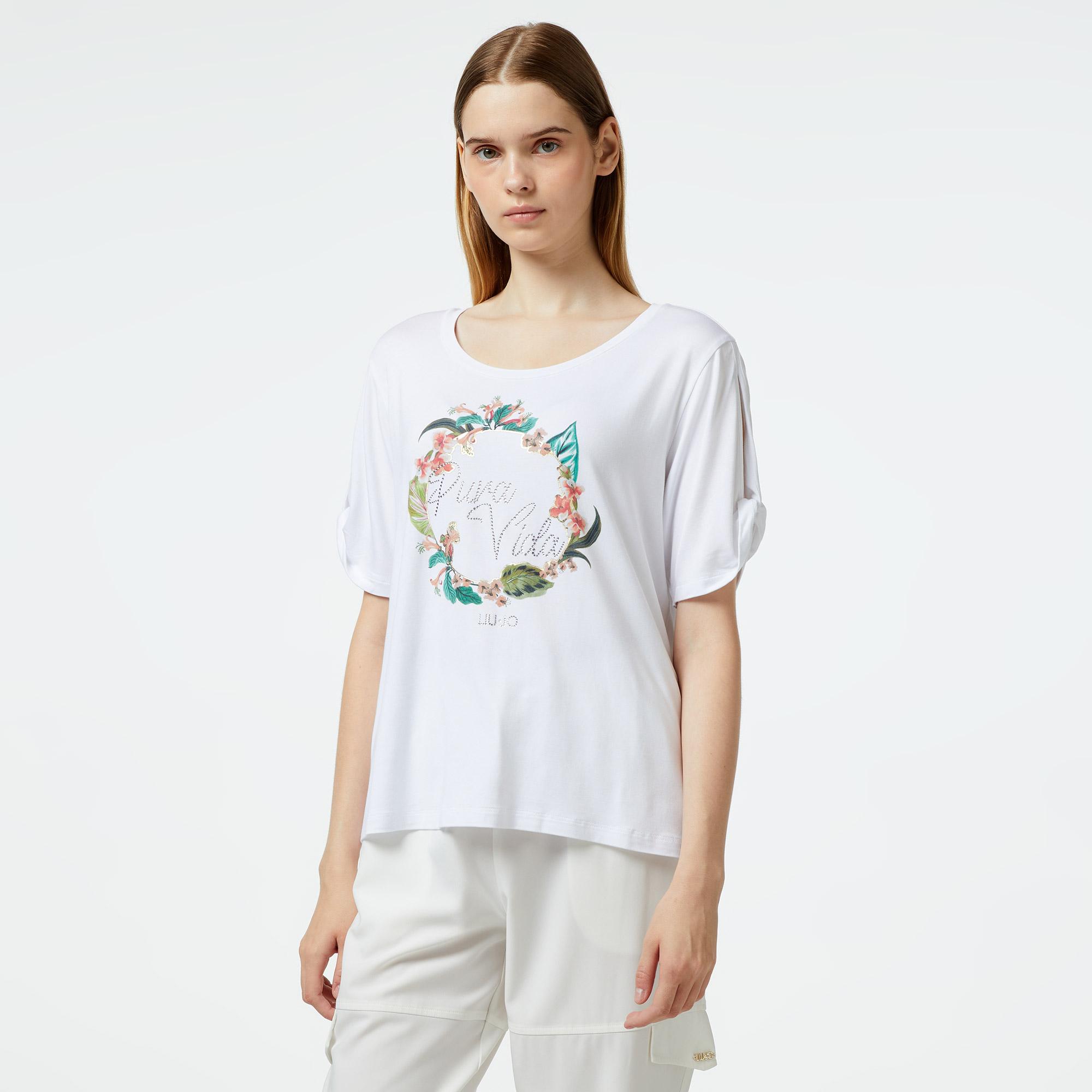 Liu Jo Kadın Beyaz T-Shirt