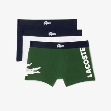  Lacoste Erkek 3'lü Renkli Boxer