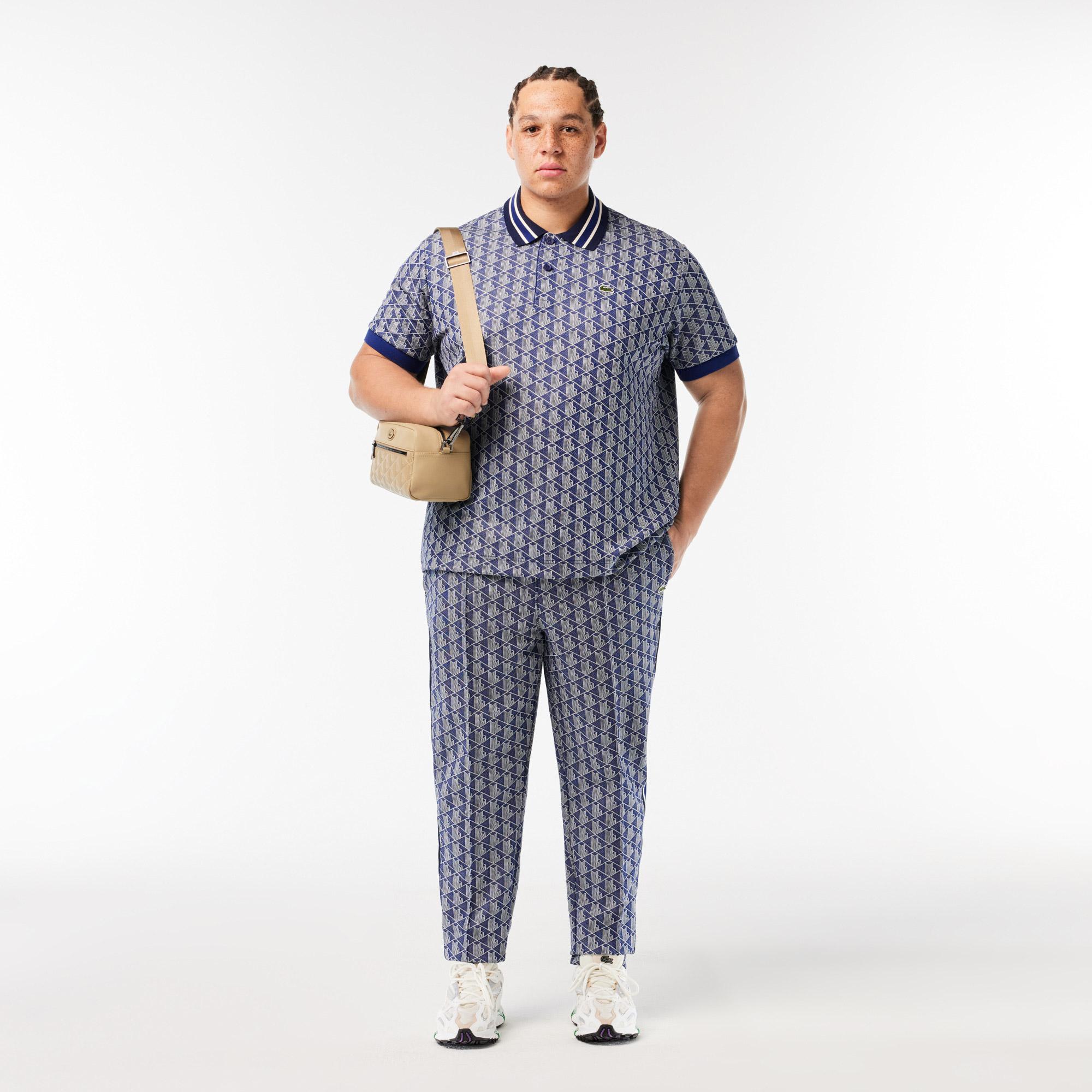 Lacoste Erkek Classic Fit Monogram Lacivert Polo