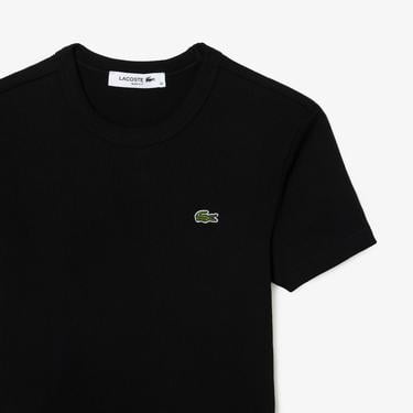  Lacoste Kadın Slim Fit Bisiklet Yaka Siyah T-Shirt