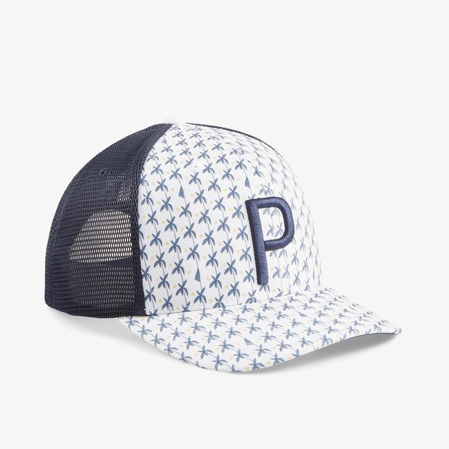  Puma Golf Pins & Palms Trucker P  Unisex Beyaz Şapka