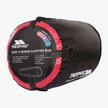  Trespass Hollowfibre Unisex Kırmızı Uyku Tulumu