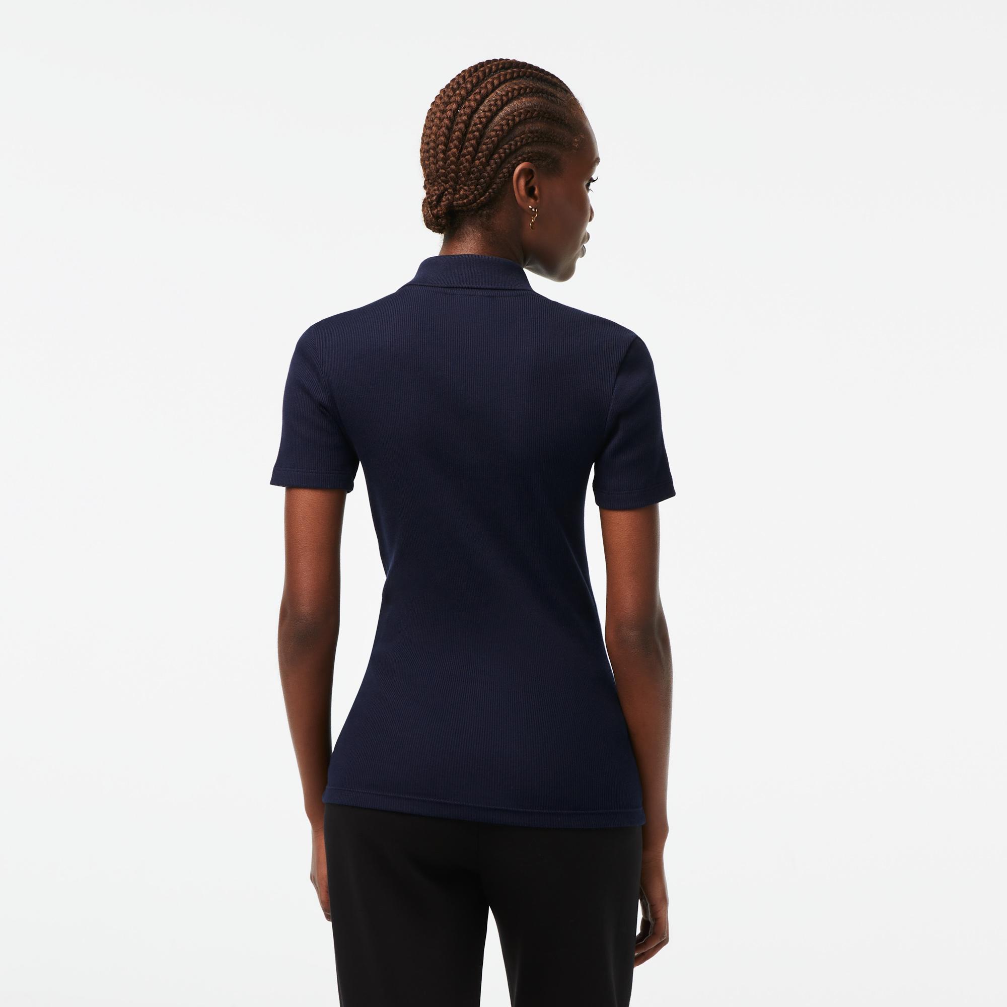 Lacoste Kadın Slim Fit Organik Pamuk Lacivert Polo