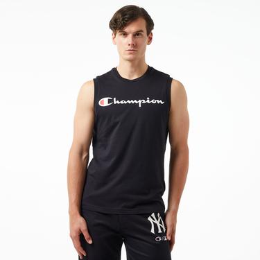 Champion Sleeveless Crewneck Erkek Siyah T-shirt