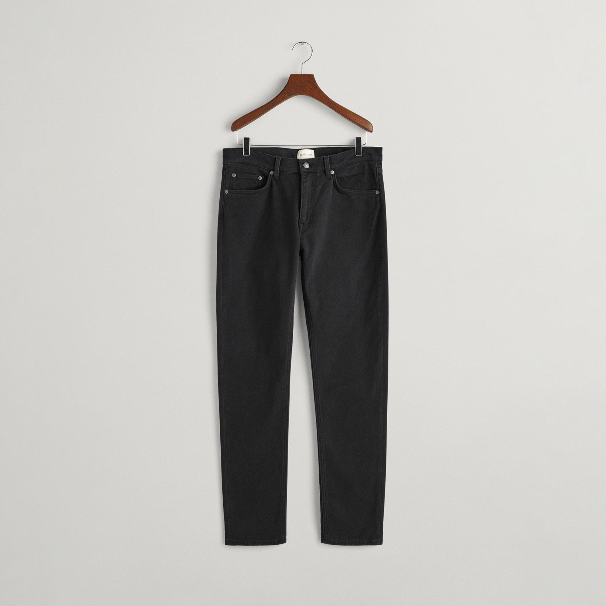 GANT Erkek Siyah Slim Fit Pantolon