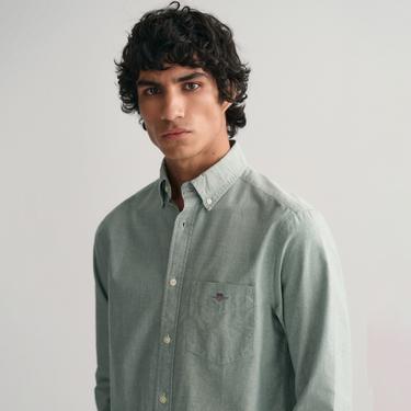  GANT Erkek Yeşil Regular Fit Düğmeli Yaka Oxford Gömlek