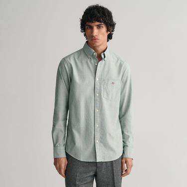  GANT Erkek Yeşil Regular Fit Düğmeli Yaka Oxford Gömlek