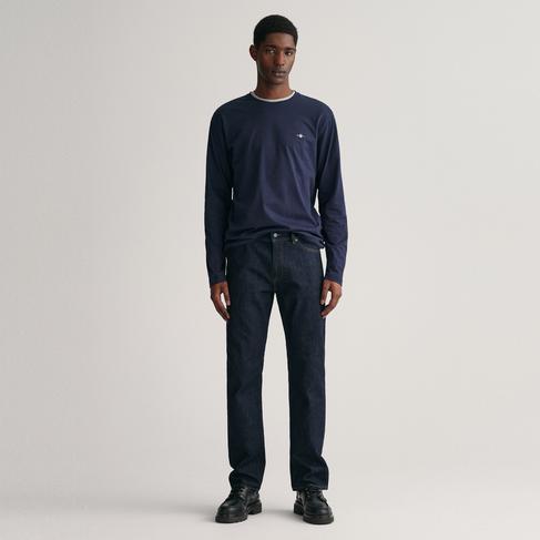  Gant Erkek Lacivert Regular Fit Jean Pantolon